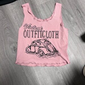 Pink Vintage Graphic Tank Top